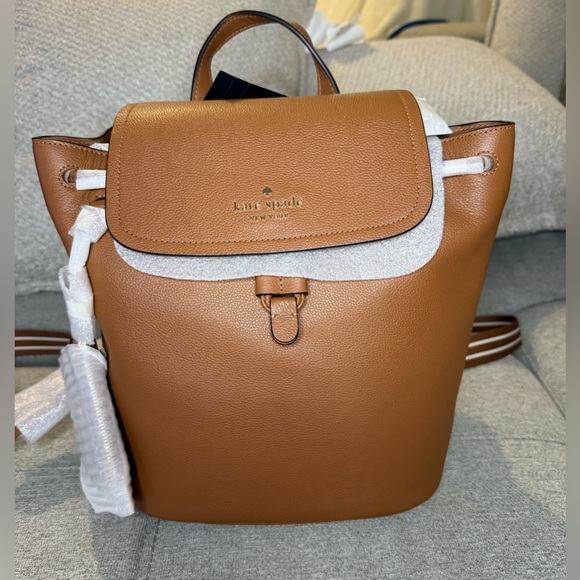 Kate Spade Pebbled Leather Flip Backpack with Coin Purse - Picture 2 of 8